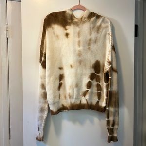 Tie dye sweater knit hoodie